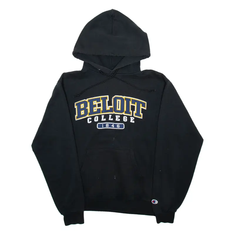 CHAMPION Beloit College Mens Black Hoodie USA M