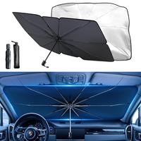 Folding Anti-UV Windshield Sunshade Umbrella | 99% UV Block, Reduces Heat | Universal Fit for Sedans & SUVs | Easy Fold, Mult...