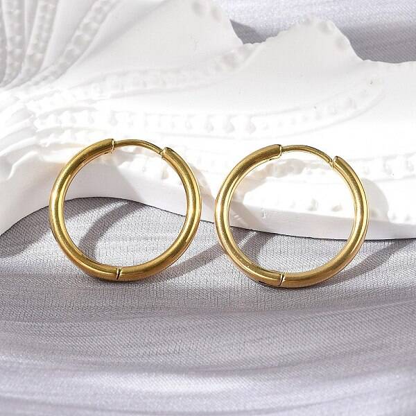 304 Stainless Steel Huggie Hoop Earrings