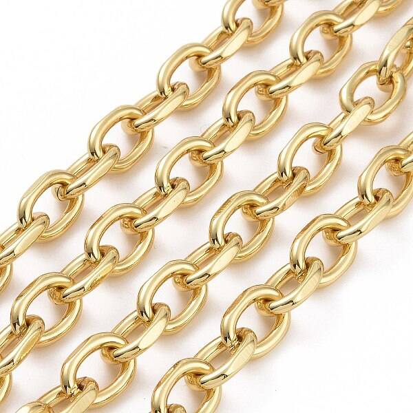 Unwelded Faceted Brass Cable Chains