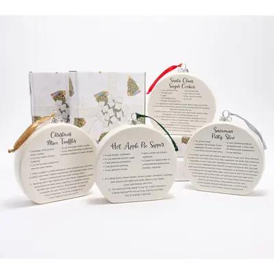 Temp-tations Set of 4 David's Recipe Ornaments