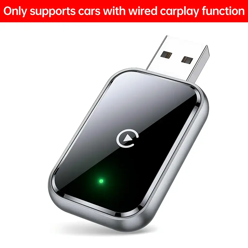 Mini Wireless Apple CarPlay Adapter, for both Apple and Android,converts wired to wireless, suitable for factory wired CarPla...