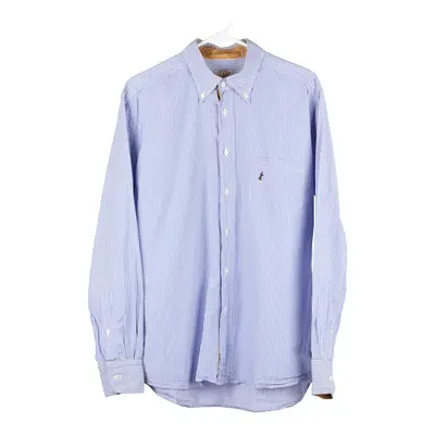 Alviero Martini Striped Shirt - Large Blue Cotton