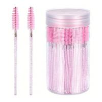 Disposable Eyelash Brush with Storage Container, Bendable Eyebrow Spoolies, Makeup Brush Set, Lash Brush for Lash Extensions,...