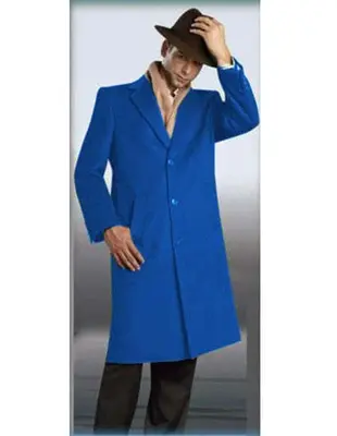 Men's Sapphire Authentic Alberto Nardoni Brand Full Length Coat