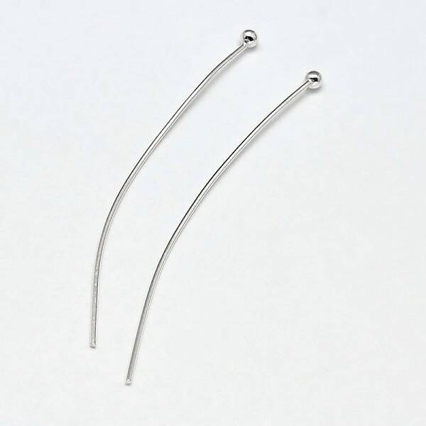925 Sterling Silver Ball Head Pins