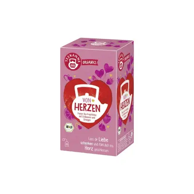 Teekanne Organics - From the Heart Organic Fruit Herbal Tea, 20 Double Chamber Sachets (40g)