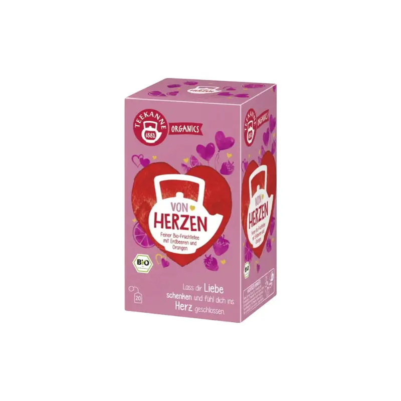 Teekanne Organics - From the Heart Organic Fruit Herbal Tea, 20 Double Chamber Sachets (40g)