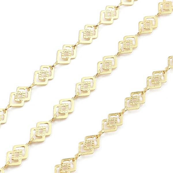 Brass Hollow Rhombus Link Chains
