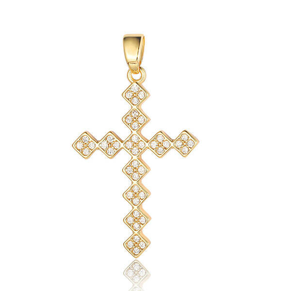 Brass Micro Pave Clear Cubic Zirconia Pendants
