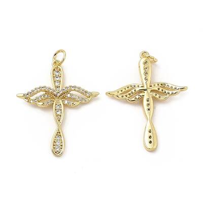 Brass Micro Pave Cubic Zirconia Pendants