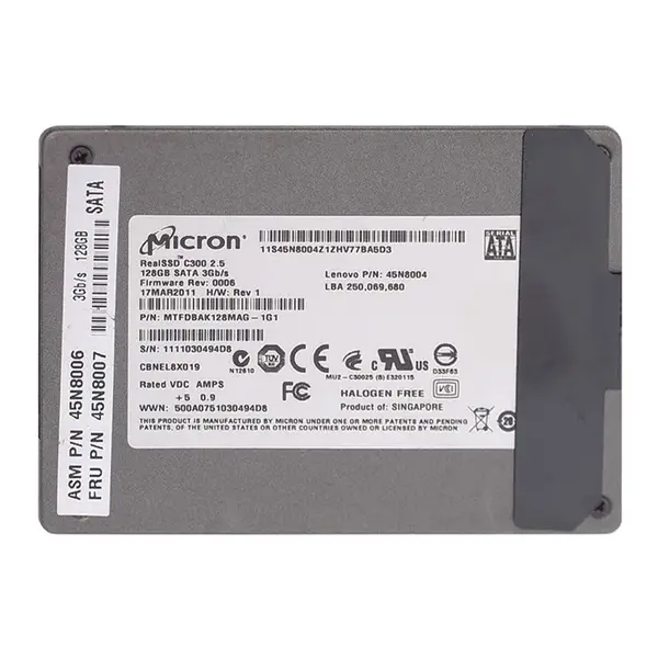 45N8006-06 Lenovo 128GB MLC SATA 6Gb/s 2.5-inch Internal Solid State Drive