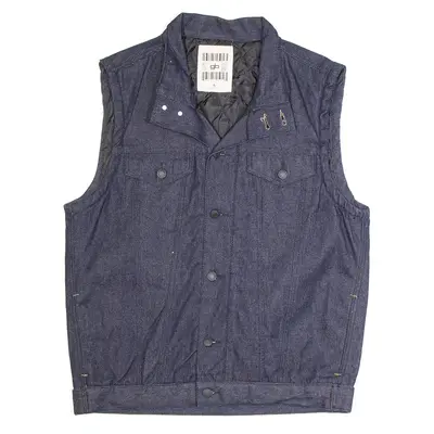 GODBODY COLLECTION Insulated Blue 90s Denim Gilet Mens L