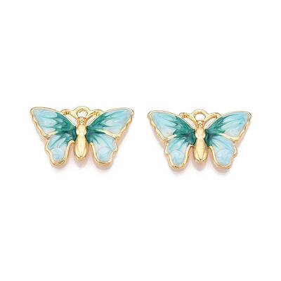 Rack Plating Alloy Enamel Pendants
