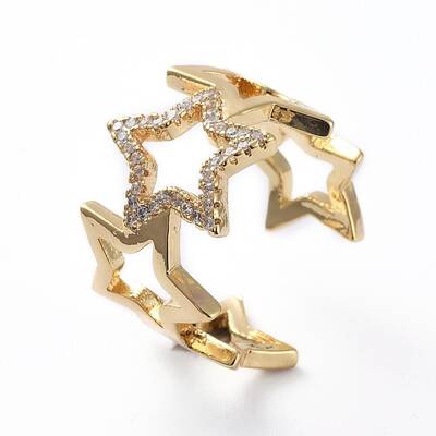 Adjustable Brass Cuff Finger Rings