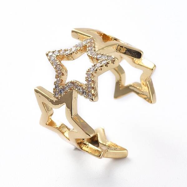 Adjustable Brass Cuff Finger Rings