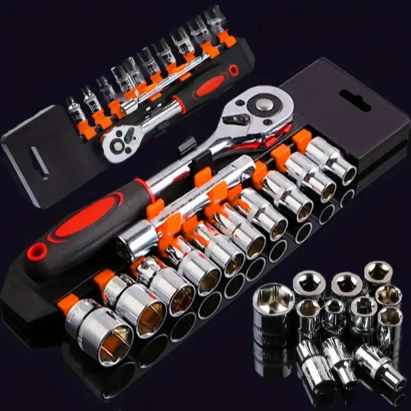 1/4 Inch Wrench Socket Set for Summer, 1 Set Car Boat Motorcycle Bicycle Repairing Tool, Professional Mechanic Hardware Tool ...