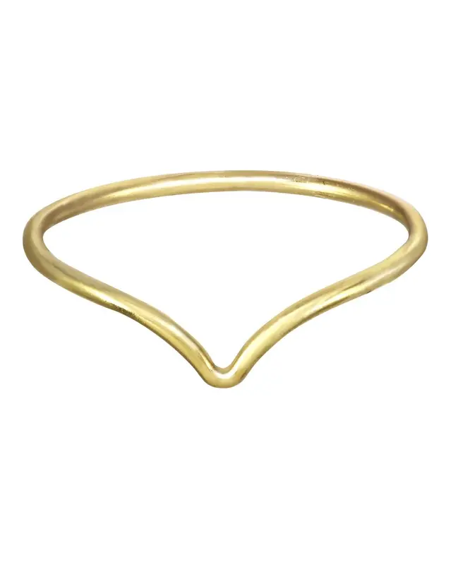Chevron Ring | Metal Color: Gold | Size: 5