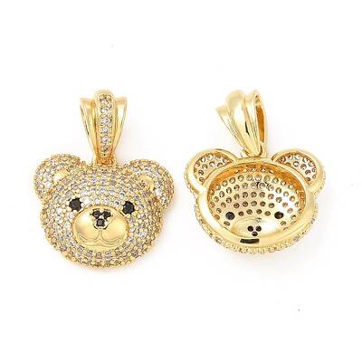 Brass Micro Pave Cubic Zirconia Pendant