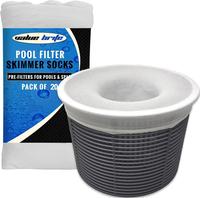 Pool Skimmer Socks - Pack of 20 Fine Mesh Swimming Pool &  Pre-Filter Savers for Filters, Baskets, and Skimmers