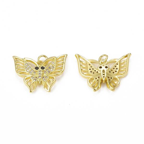 Brass Micro Pave Cubic Zirconia Pendants