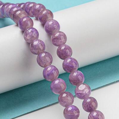 Dyed Natural White Jade Beads Strands
