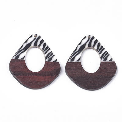 Printed Resin & Wood Pendants