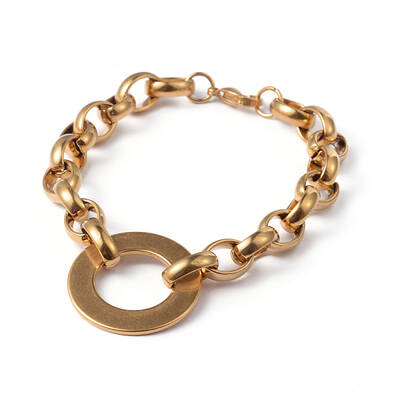 Ring 304 Stainless Steel Link Bracelets