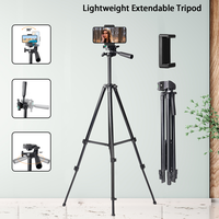 Professional Tripod Stand w/360° Head & Quick-Release Phone Clamp | Lightweight Aluminum for iPhone, Android, DSLR, Projecto...