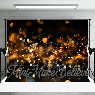 Golden Glitter Bokeh Dreamy Photo Shoot Backdrop - Aperturee