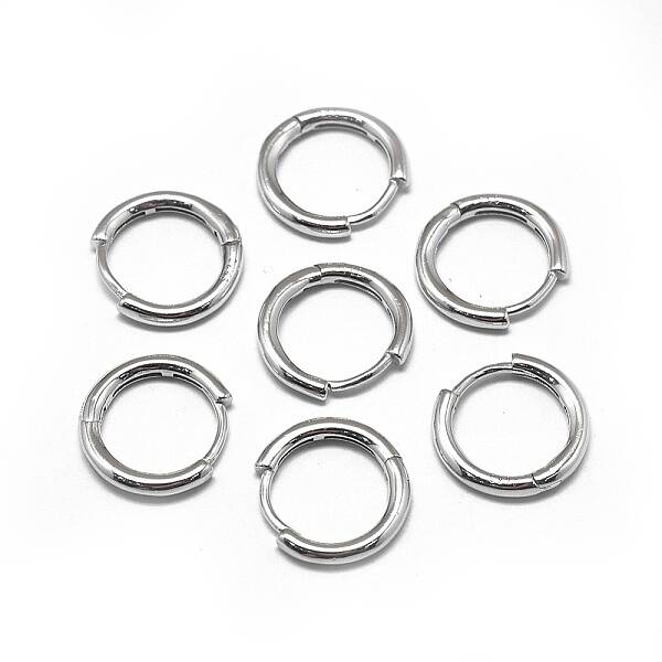 Anti-Tarnish Rhodium Plated 925 Sterling Silver Hoop Earrings