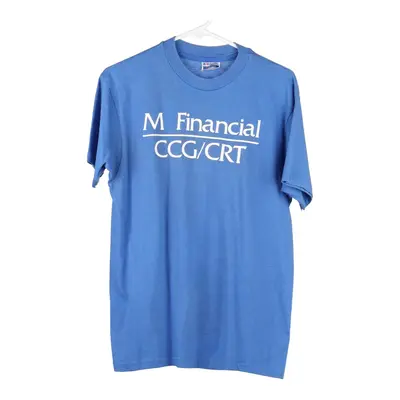 Hanes T-Shirt - Large Blue Cotton