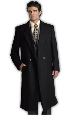 Mens Overcoat -Mens Long Wool Topcoats- Topcoat For Men-Mens Double breasted Overcoat - 