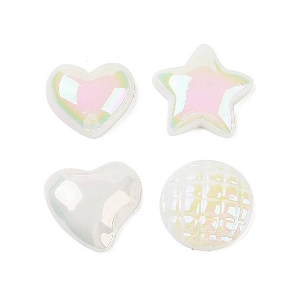 Electroplated Iridescent Opaque Resin Decoden Cabochons
