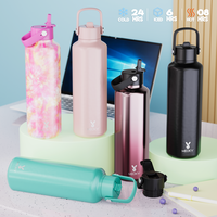 【Meoky 】24oz Hexagonal Stainless Steel Thermos Mug, Lightweight and Easy to carry, Soft Silicone Handle Design, Multifunc...