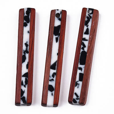 Opaque Resin & Wood Pendants