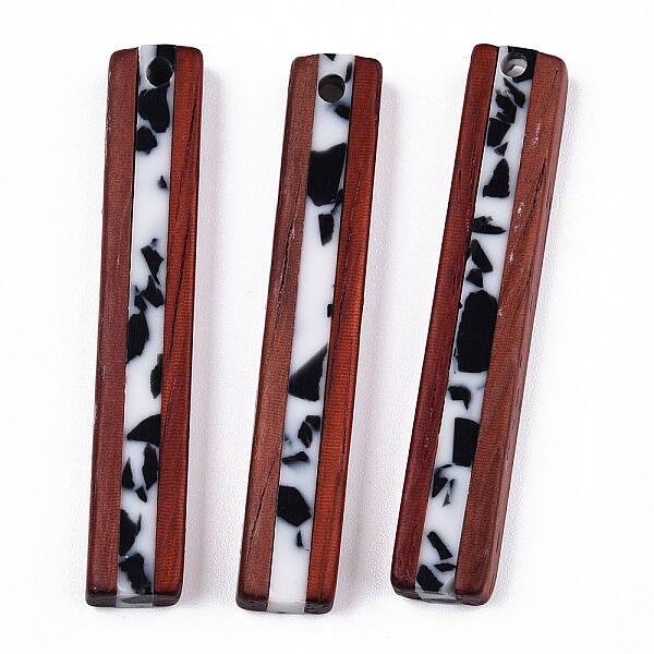 Opaque Resin & Wood Pendants