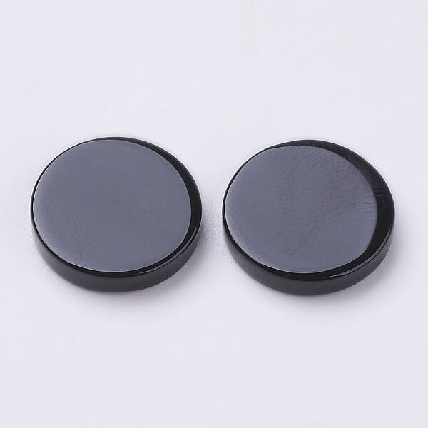 Natural Black Agate Cabochons