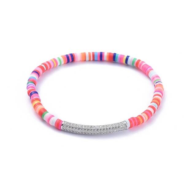 Handmade Polymer Clay Heishi Bead Stretch Bracelets