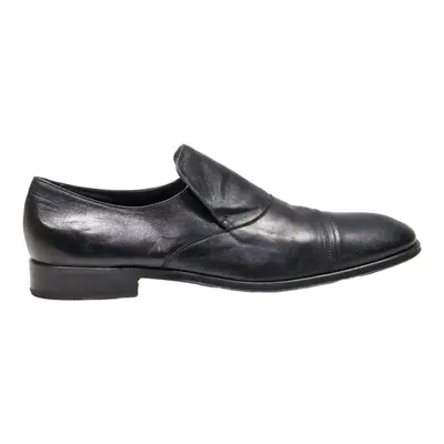 BOSS Loafer Shoes Black Leather Mens UK 11.5