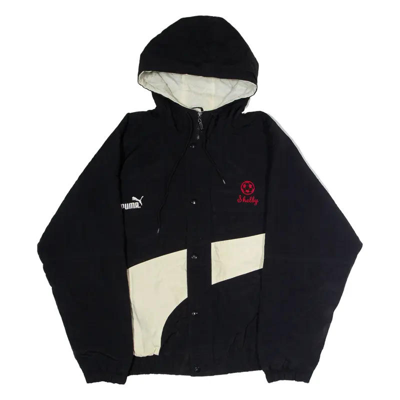 PUMA Condors Football 'Shelby' Insulated Mens Coat Black Nylon 90s L