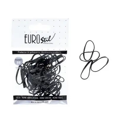 Hair bag Eurostil of 50 black elastics