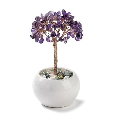 Natural Amethyst Chips Tree Decorations