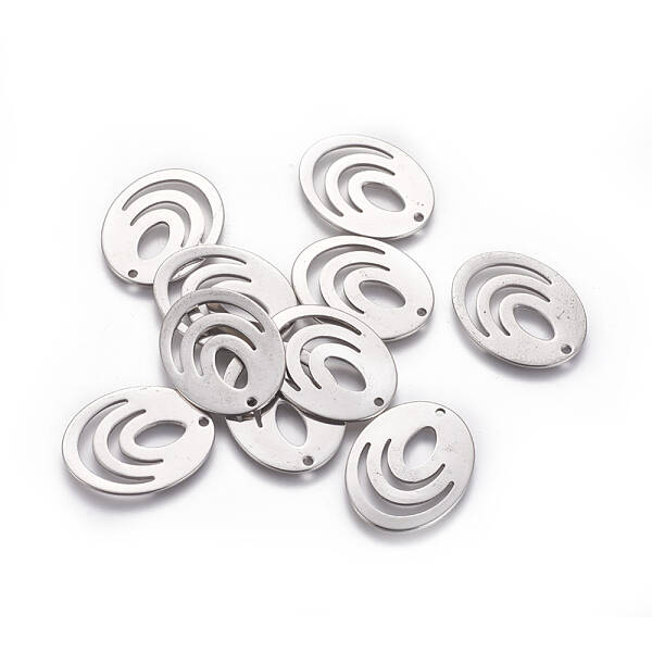 Tarnish Resistant 201 Stainless Steel Filigree Pendants