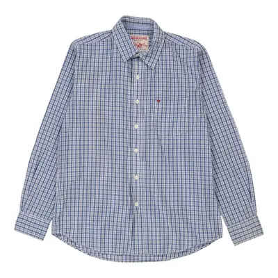 Ricky True Religion Checked Shirt - Large Blue Cotton