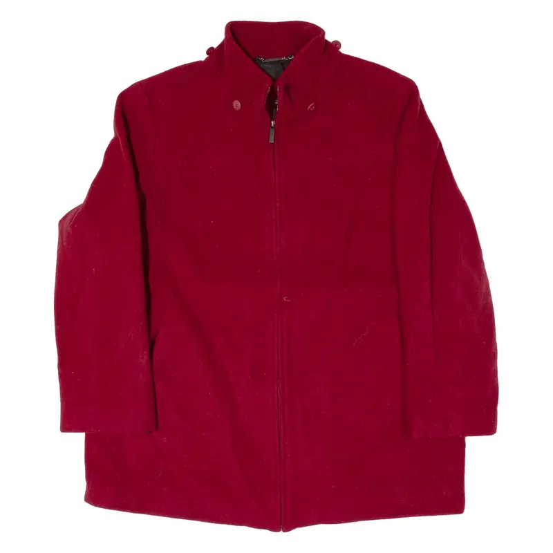CALVIN KLEIN Fleece Jacket Red Womens XL