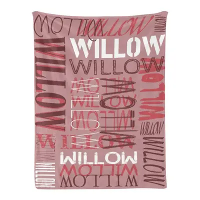 Custom IndianRed Color Throw Blanket With Name Gift - Aperturee