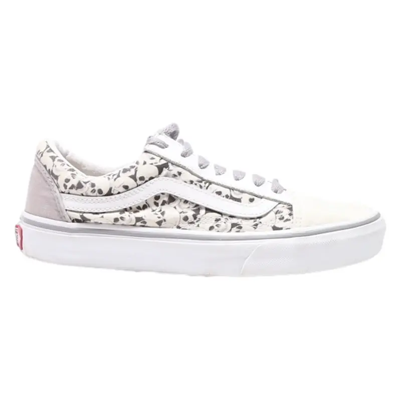 VANS Authentic Low Top Trainers White Canvas Boys UK 3