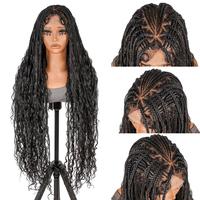SuperNova #1B 36” Boho Full Lace Braided Wig, Lightweight, Versatile & Trendy, Special Top Design, Perfect for Any Occasion...