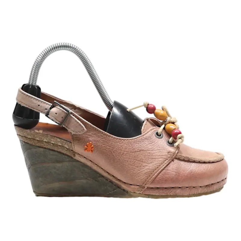 ART Wedge Heels Pink Leather Womens UK 5
